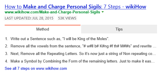 How to make and charge personal sigils