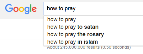 Google, how to pray